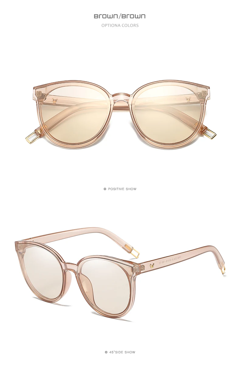 2023 Fashion Color Luxury Flat Top Cat Eye Elegant Sunglasses Woman Oculos De Sol Men Twin Beam Oversized Sun Glasses UV400