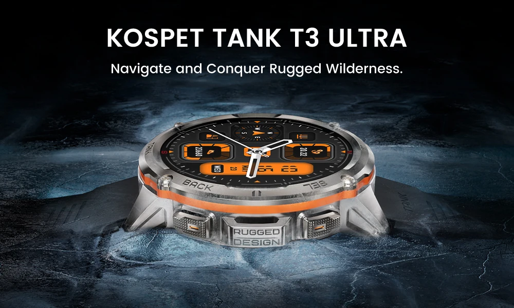 2024 NEW KOSPET TANK T3 Ultra GPS Smartwatches For Men Women Electronic Fitness Smart Watch Military Digital Waterproof Watches 2024 NEW KOSPET TANK T3 Ultra GPS Smartwatches For Men Women Electronic Fitness Smart Watch Military Digital Waterproof Watches