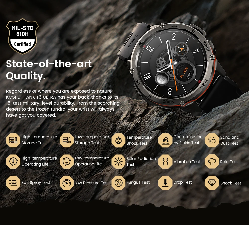 2024 NEW KOSPET TANK T3 Ultra GPS Smartwatches For Men Women Electronic Fitness Smart Watch Military Digital Waterproof Watches 2024 NEW KOSPET TANK T3 Ultra GPS Smartwatches For Men Women Electronic Fitness Smart Watch Military Digital Waterproof Watches