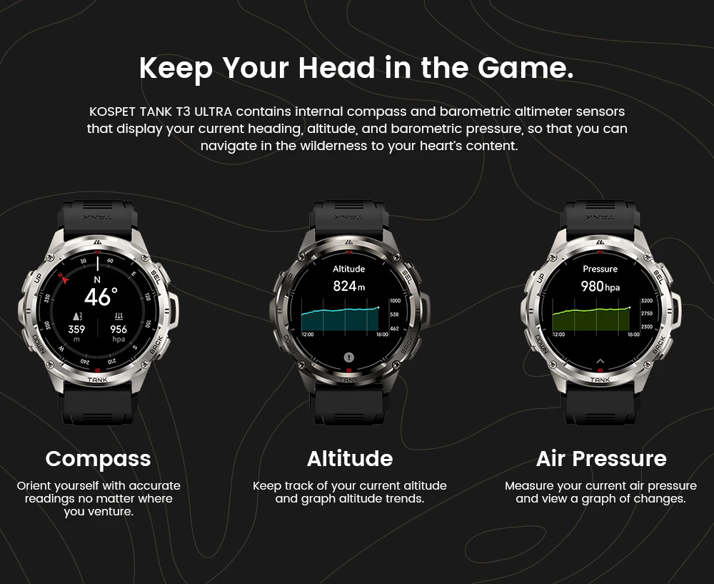 2024 NEW KOSPET TANK T3 Ultra GPS Smartwatches For Men Women Electronic Fitness Smart Watch Military Digital Waterproof Watches 2024 NEW KOSPET TANK T3 Ultra GPS Smartwatches For Men Women Electronic Fitness Smart Watch Military Digital Waterproof Watches