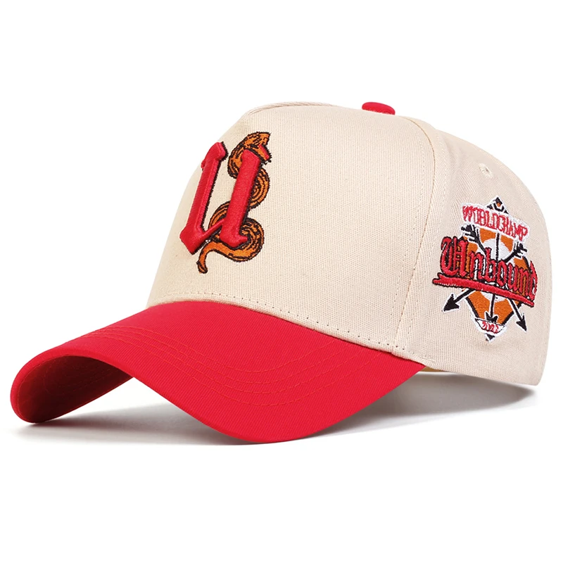 Unisex Rose Letter Embroidery Baseball Caps Spring Autumn Outdoor Adjustable Casual Hats Sunscreen Hat