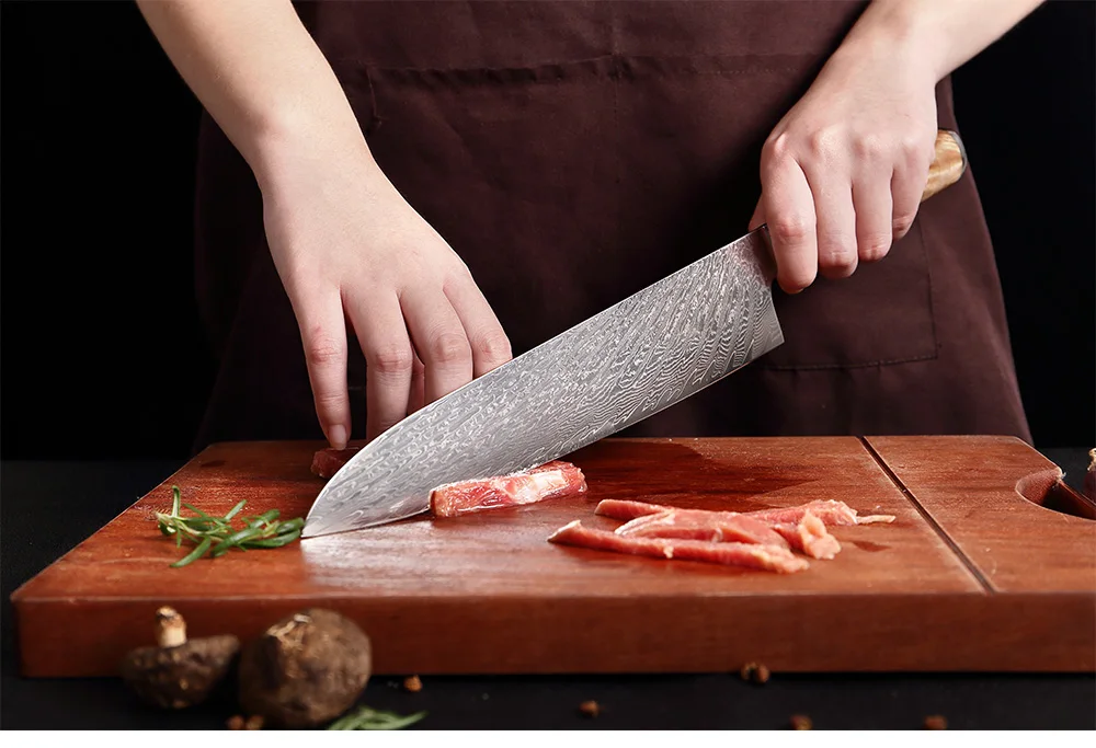 XITUO Kitchen Knives Set Damascus Steel VG10 Chef Knife Cleaver Paring Bread Knife Blue Resin Stabilised Wood Handle 1-7PCS set XITUO Kitchen Knives Set Damascus Steel VG10 Chef Knife Cleaver Paring Bread Knife Blue Resin Stabilised Wood Handle 1-7PCS set