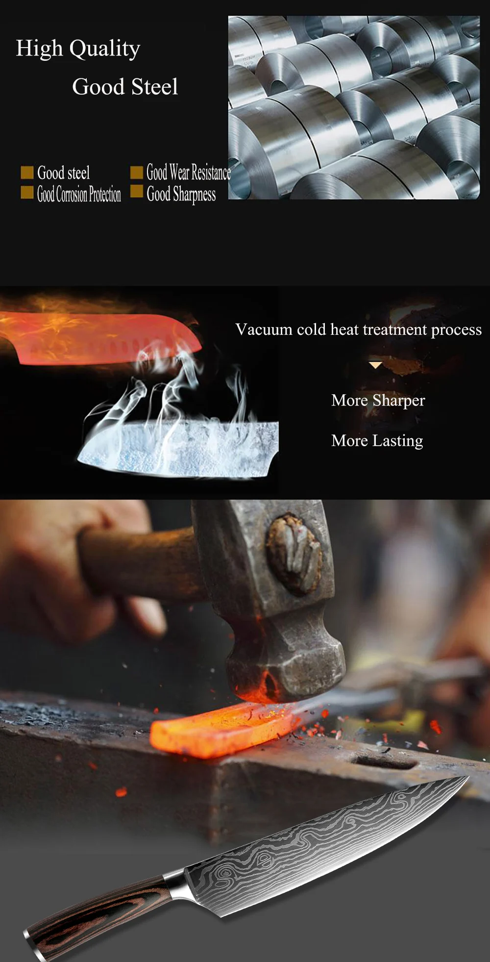 XITUO Japanese chef knife set Damascus steel Pattern kitchen knives Cleaver Paring Santoku Slicing Utility Fruit knife XITUO Japanese chef knife set Damascus steel Pattern kitchen knives Cleaver Paring Santoku Slicing Utility Fruit knife