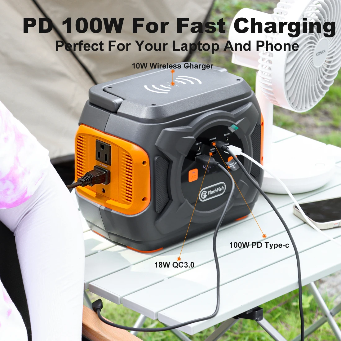 Flashfish Power Station 320W Portable Solar Generator 110V 230V Pure Sine Wave AC Output 292Wh Power Supply For Outdoor Camping Flashfish Power Station 320W Portable Solar Generator 110V 230V Pure Sine Wave AC Output 292Wh Power Supply For Outdoor Camping