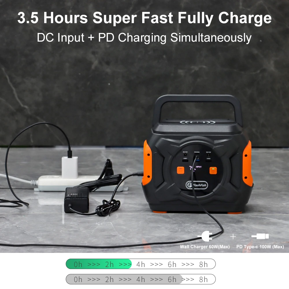 Flashfish Power Station 320W Portable Solar Generator 110V 230V Pure Sine Wave AC Output 292Wh Power Supply For Outdoor Camping Flashfish Power Station 320W Portable Solar Generator 110V 230V Pure Sine Wave AC Output 292Wh Power Supply For Outdoor Camping