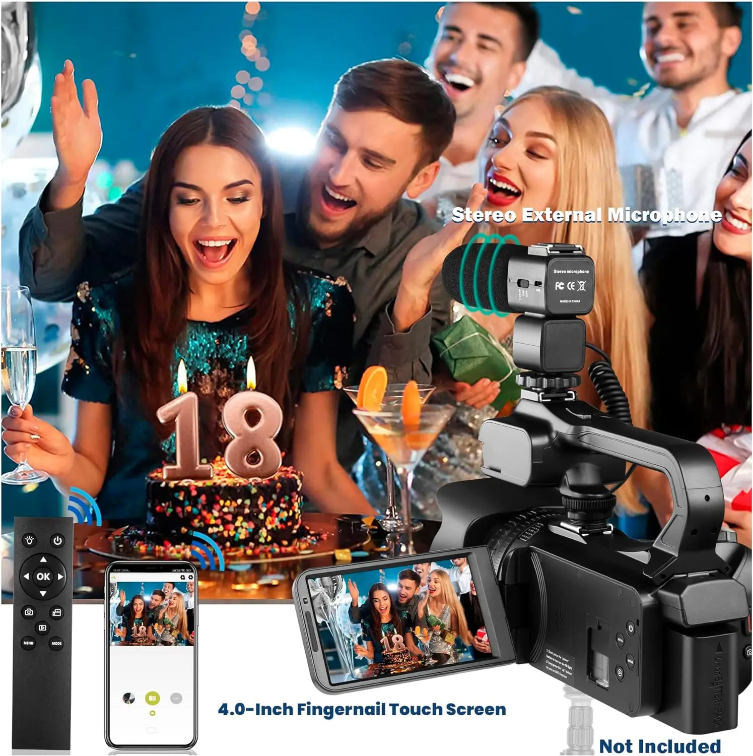 4K 60FPS Camcorder 64MP YouTube Professional Digital Video Camera Streaming Auto Focus 4″ Touch Screen Photography Vlog Recorder Cameras 4K 60FPS Camcorder 64MP YouTube Professional Digital Video Camera Streaming Auto Focus 4