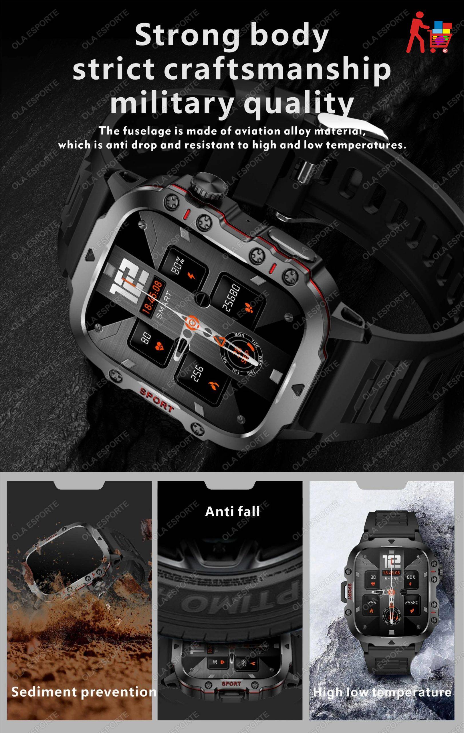 2025 New For Xiaomi Military Smart Watch Men IP68 5ATM Outdoor Sports Fitness Tracker Health Monitor 1.81Inch BT Call Smartwatch 2025 New For Xiaomi Military Smart Watch Men IP68 5ATM Outdoor Sports Fitness Tracker Health Monitor 1.81Inch BT Call Smartwatch