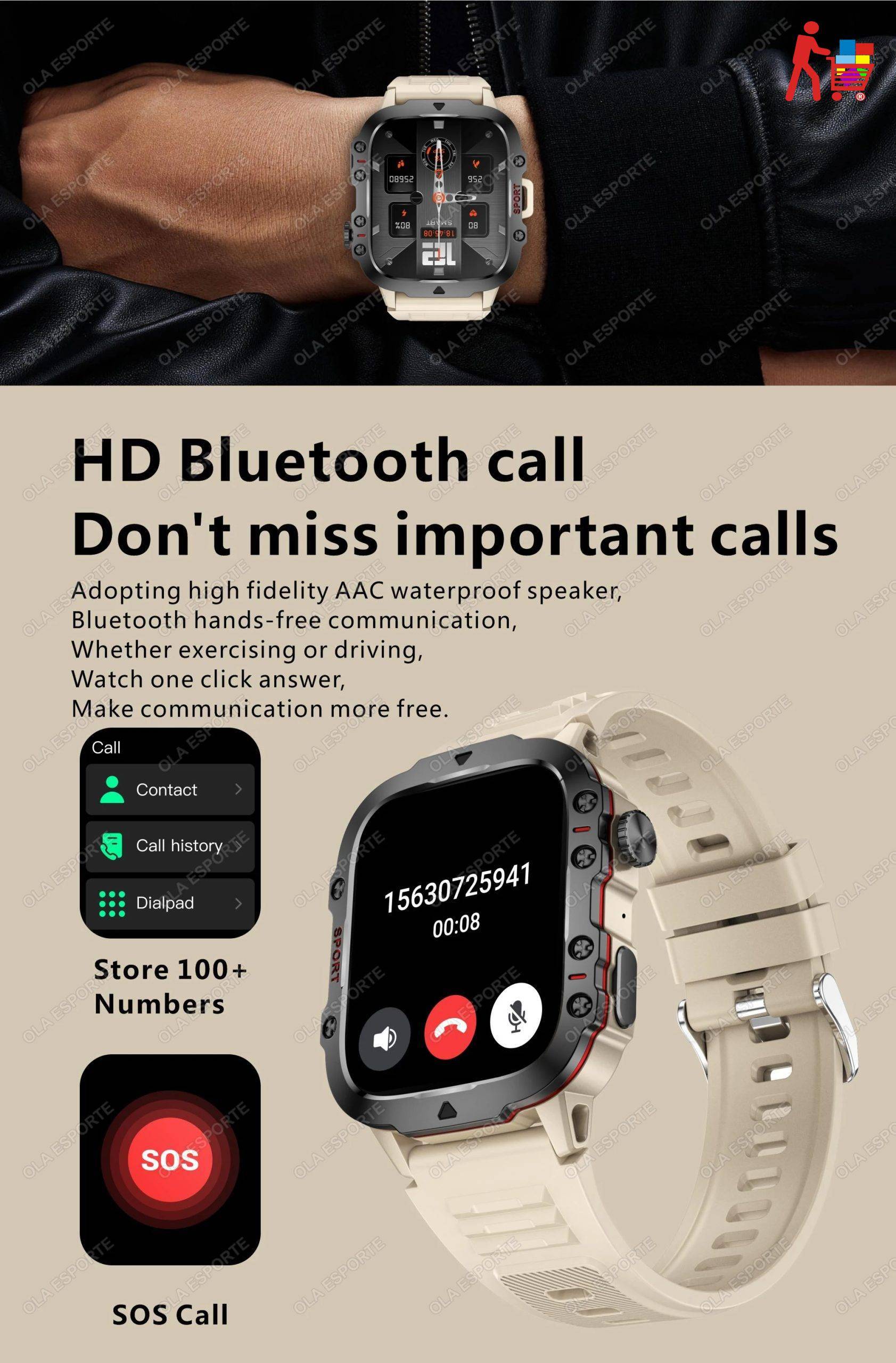 2025 New For Xiaomi Military Smart Watch Men IP68 5ATM Outdoor Sports Fitness Tracker Health Monitor 1.81Inch BT Call Smartwatch 2025 New For Xiaomi Military Smart Watch Men IP68 5ATM Outdoor Sports Fitness Tracker Health Monitor 1.81Inch BT Call Smartwatch