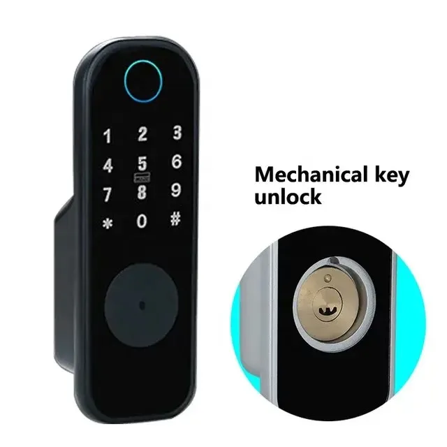 TYSH Tuya Remote Smart Door Lock With Wifi Outdoor Waterproof Double Fingerprint Lock Digital Electronic Card Keyless Smart Lock TYSH Tuya Remote Smart Door Lock With Wifi Outdoor Waterproof Double Fingerprint Lock Digital Electronic Card Keyless Smart Lock