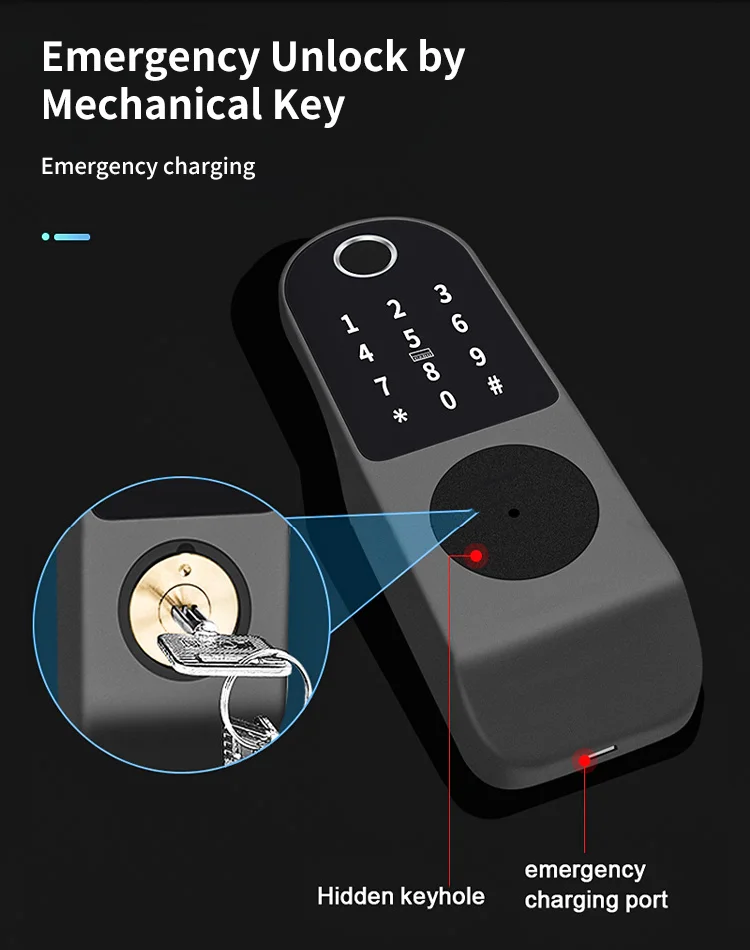 TYSH Tuya Remote Smart Door Lock With Wifi Outdoor Waterproof Double Fingerprint Lock Digital Electronic Card Keyless Smart Lock TYSH Tuya Remote Smart Door Lock With Wifi Outdoor Waterproof Double Fingerprint Lock Digital Electronic Card Keyless Smart Lock