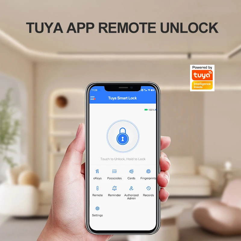 TYSH Tuya Remote Smart Door Lock With Wifi Outdoor Waterproof Double Fingerprint Lock Digital Electronic Card Keyless Smart Lock TYSH Tuya Remote Smart Door Lock With Wifi Outdoor Waterproof Double Fingerprint Lock Digital Electronic Card Keyless Smart Lock