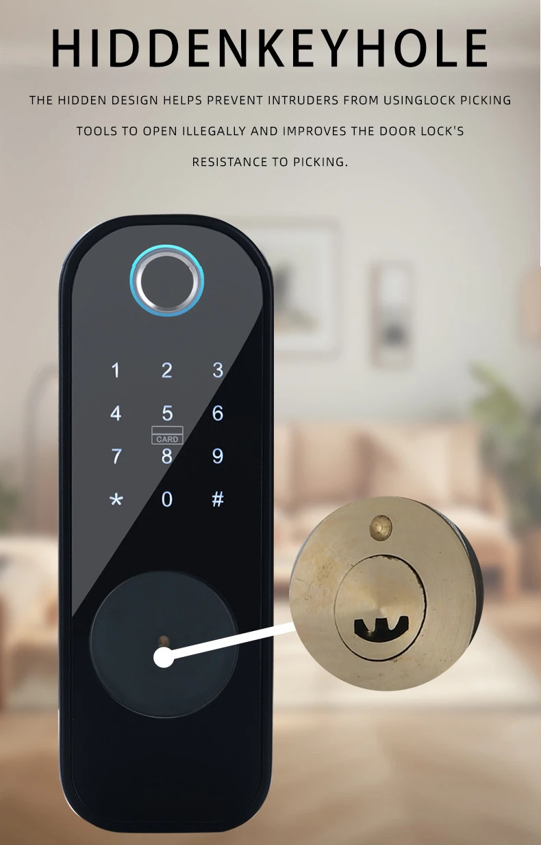 TYSH Tuya Remote Smart Door Lock With Wifi Outdoor Waterproof Double Fingerprint Lock Digital Electronic Card Keyless Smart Lock TYSH Tuya Remote Smart Door Lock With Wifi Outdoor Waterproof Double Fingerprint Lock Digital Electronic Card Keyless Smart Lock