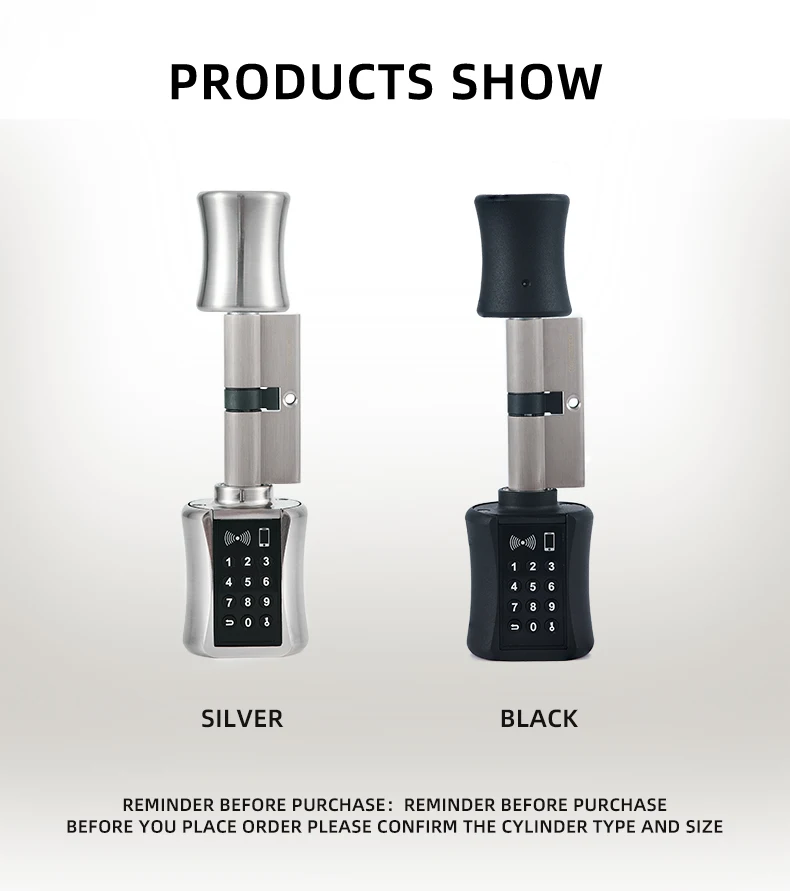 Bluetooth Cylinder Lock TT Lock password card Electronic Smart Door Lock Digital Keypad Code Keyless Lock Home Airbnb Bluetooth Cylinder Lock TT Lock password card Electronic Smart Door Lock Digital Keypad Code Keyless Lock Home Airbnb