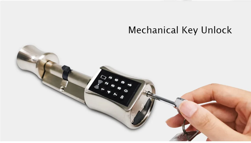 Bluetooth Cylinder Lock TT Lock password card Electronic Smart Door Lock Digital Keypad Code Keyless Lock Home Airbnb Bluetooth Cylinder Lock TT Lock password card Electronic Smart Door Lock Digital Keypad Code Keyless Lock Home Airbnb
