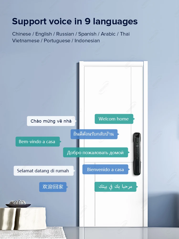 Tediton Waterproof Outdoor Automatic Electric Wireless Camera Fingerprint Digital Tuya 3d Facial Recognition Smart Door Lock Tediton Waterproof Outdoor Automatic Electric Wireless Camera Fingerprint Digital Tuya 3d Facial Recognition Smart Door Lock