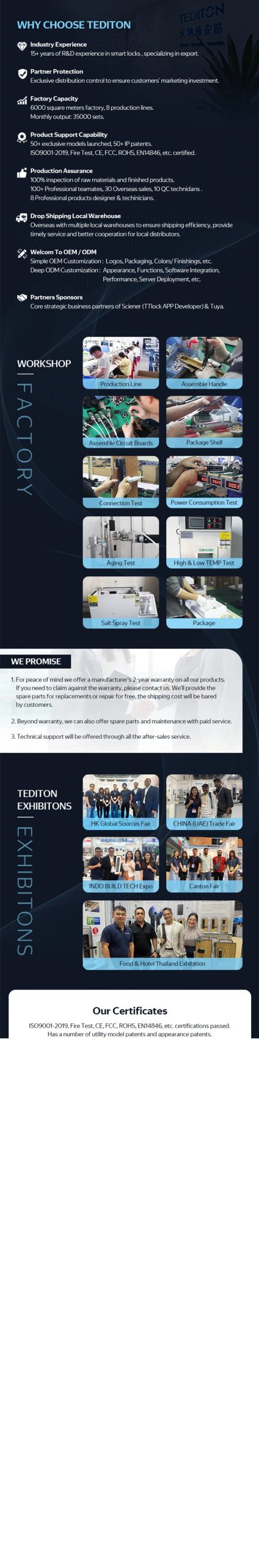 Tediton Waterproof Outdoor Automatic Electric Wireless Camera Fingerprint Digital Tuya 3d Facial Recognition Smart Door Lock Tediton Waterproof Outdoor Automatic Electric Wireless Camera Fingerprint Digital Tuya 3d Facial Recognition Smart Door Lock