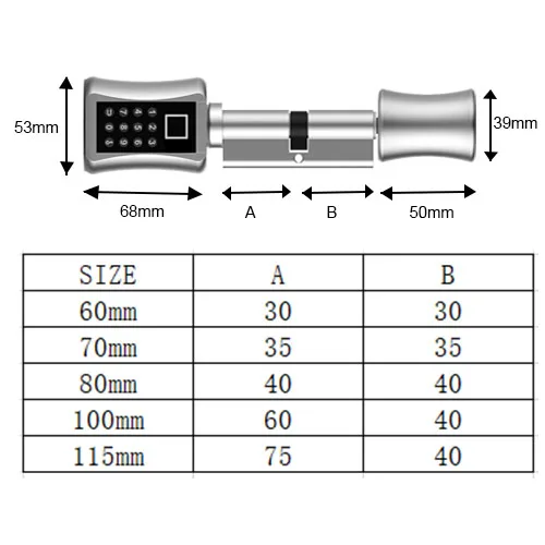 Fingerprint Smart Cylinder Lock password Biometric Electronic door Lock with Code digital Keypad Home intelligent lock airbnb Fingerprint Smart Cylinder Lock password Biometric Electronic door Lock with Code digital Keypad Home intelligent lock airbnb