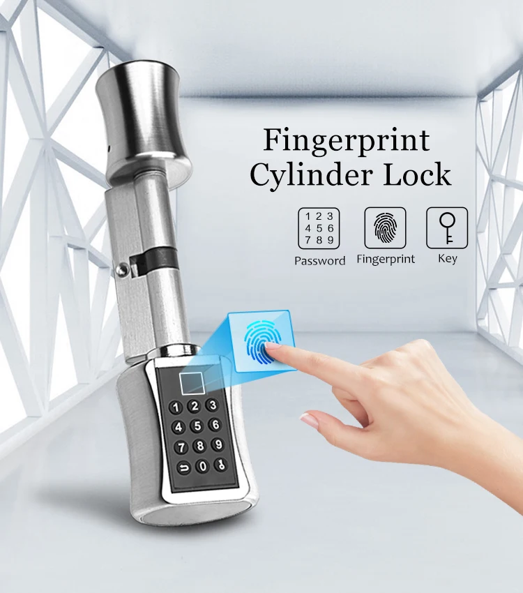 Fingerprint Smart Cylinder Lock password Biometric Electronic door Lock with Code digital Keypad Home intelligent lock airbnb Fingerprint Smart Cylinder Lock password Biometric Electronic door Lock with Code digital Keypad Home intelligent lock airbnb