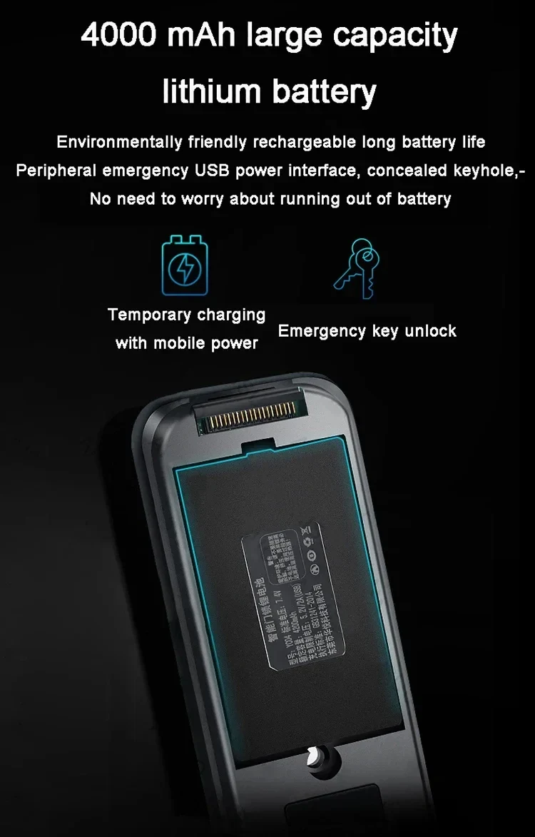 TUYA WIFI 3D Face Recognition Lock with Camera Fingerprint Magnetic Card Password Fully Automatic Smart Lock TUYA WIFI 3D Face Recognition Lock with Camera Fingerprint Magnetic Card Password Fully Automatic Smart Lock