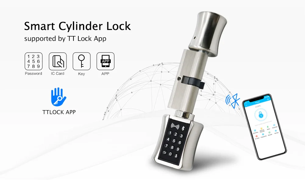 Smart Lock DIY keyless double replacement cylinder lock TT lock app WiFi euro cylinder smart locks Smart Lock DIY keyless double replacement cylinder lock TT lock app WiFi euro cylinder smart locks