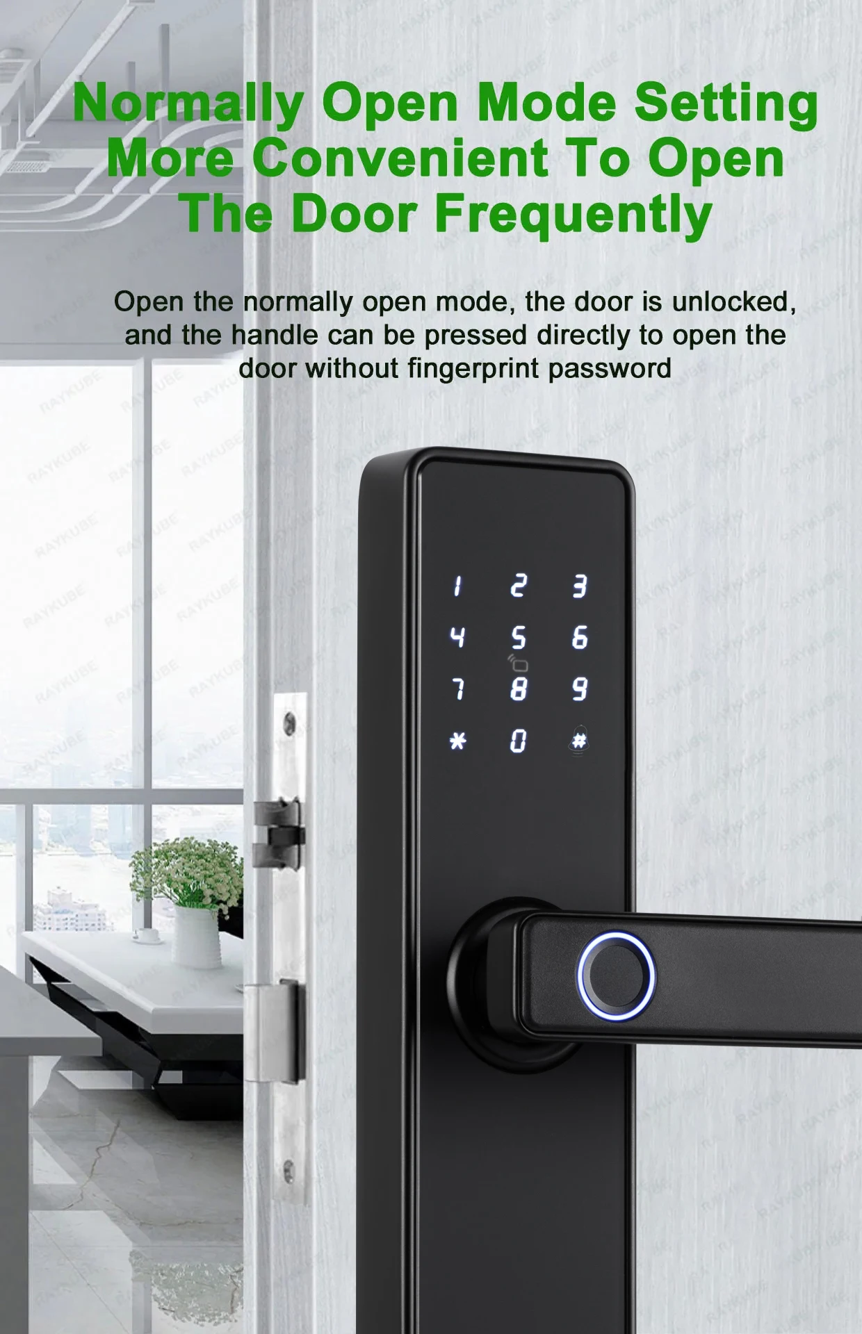 2024 NEW RAYKUBE K20 9-language Biometric Fingerprint Door Lock Electronic Door Lock with Tuya APP/IC Card/Password/ Key Unlock 2024 NEW RAYKUBE K20 9-language Biometric Fingerprint Door Lock Electronic Door Lock with Tuya APP/IC Card/Password/ Key Unlock