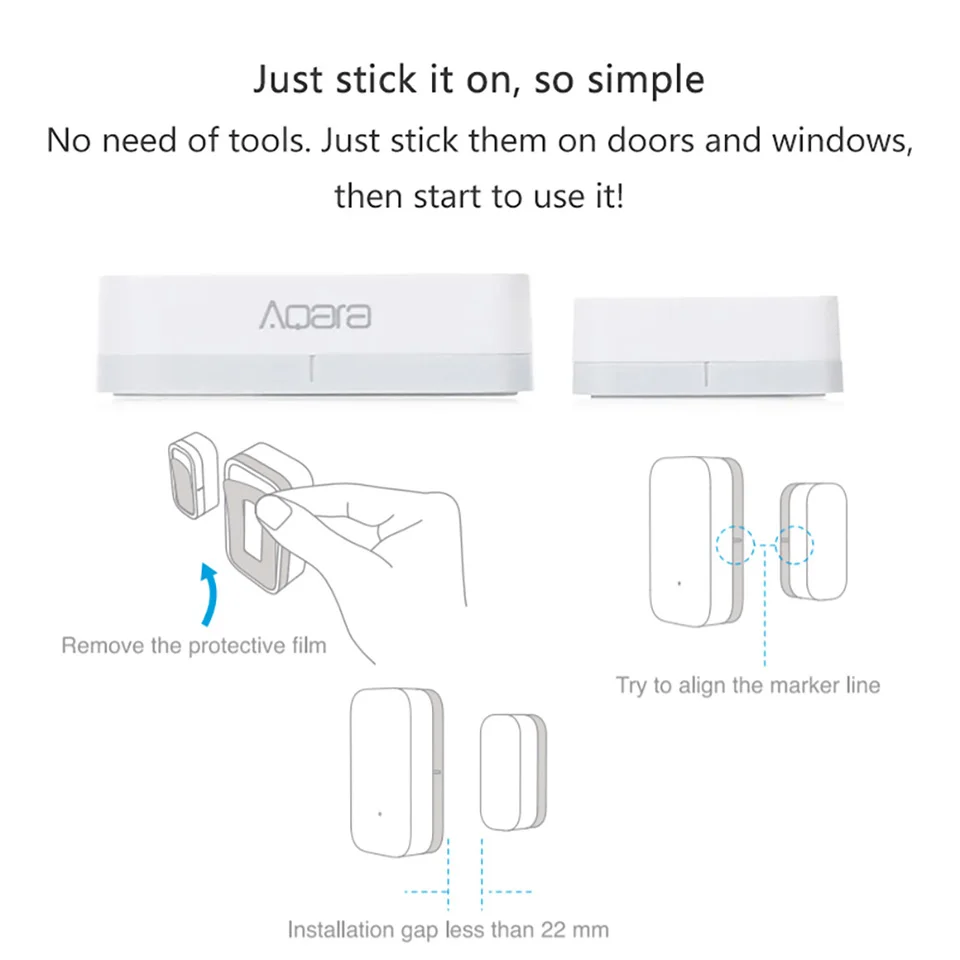 Aqara Door Window Sensor Zigbee Wireless Connection Smart Mini door sensor Work With Xiaomi Mijia Gateway Mijia Home HomeKit APP Aqara Door Window Sensor Zigbee Wireless Connection Smart Mini door sensor Work With Xiaomi Mijia Gateway Mijia Home HomeKit APP