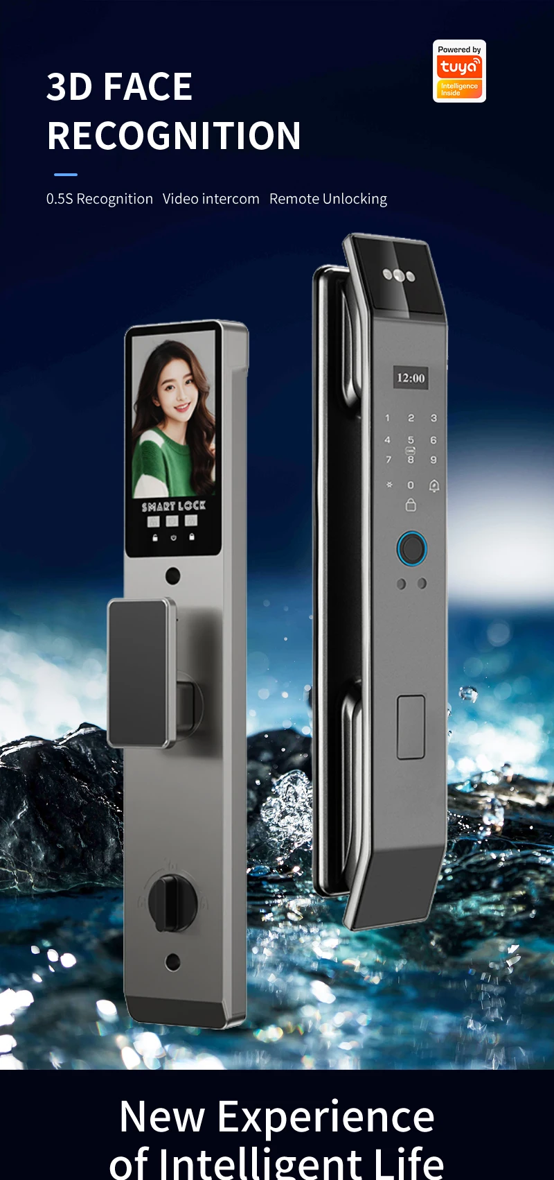XSDTS Wifi Tuya APP Face Recognition Smart Door Lock With Camera Video Call Voice Intercom Digital Door Lock Automatic Door Lock XSDTS Wifi Tuya APP Face Recognition Smart Door Lock With Camera Video Call Voice Intercom Digital Door Lock Automatic Door Lock