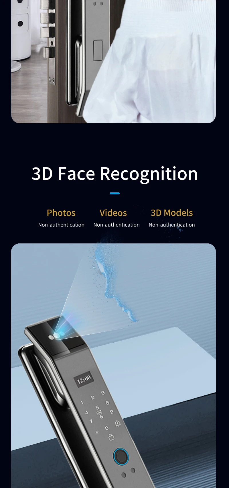 XSDTS Wifi Tuya APP Face Recognition Smart Door Lock With Camera Video Call Voice Intercom Digital Door Lock Automatic Door Lock XSDTS Wifi Tuya APP Face Recognition Smart Door Lock With Camera Video Call Voice Intercom Digital Door Lock Automatic Door Lock
